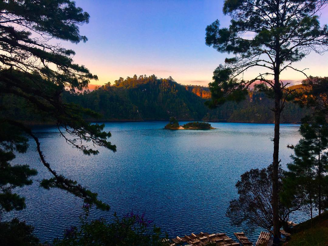 Atardecer en Lagunas de Montebello