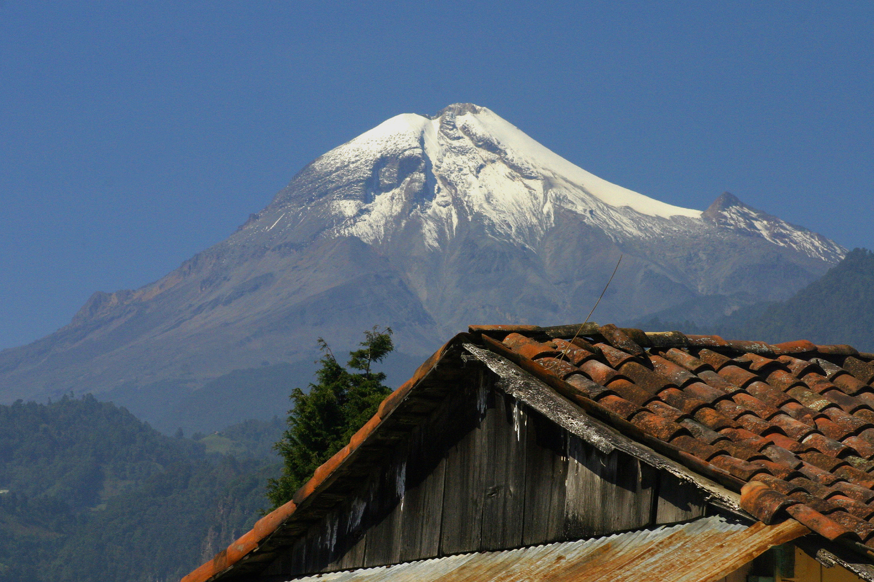 Vista al Pico de Orizaba desde Coscomatepec, Ver.