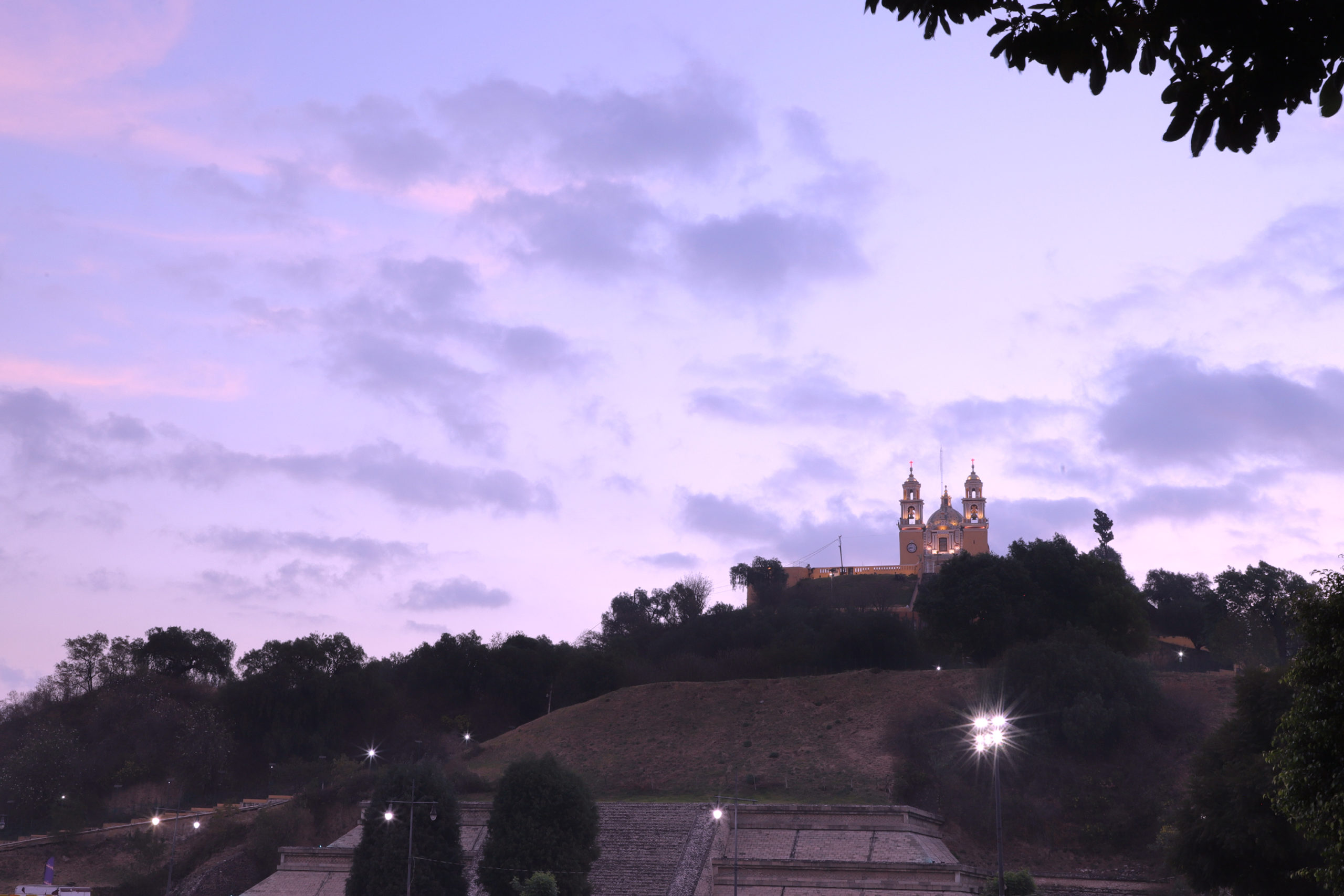 Amaneciendo en San pedro Cholula.