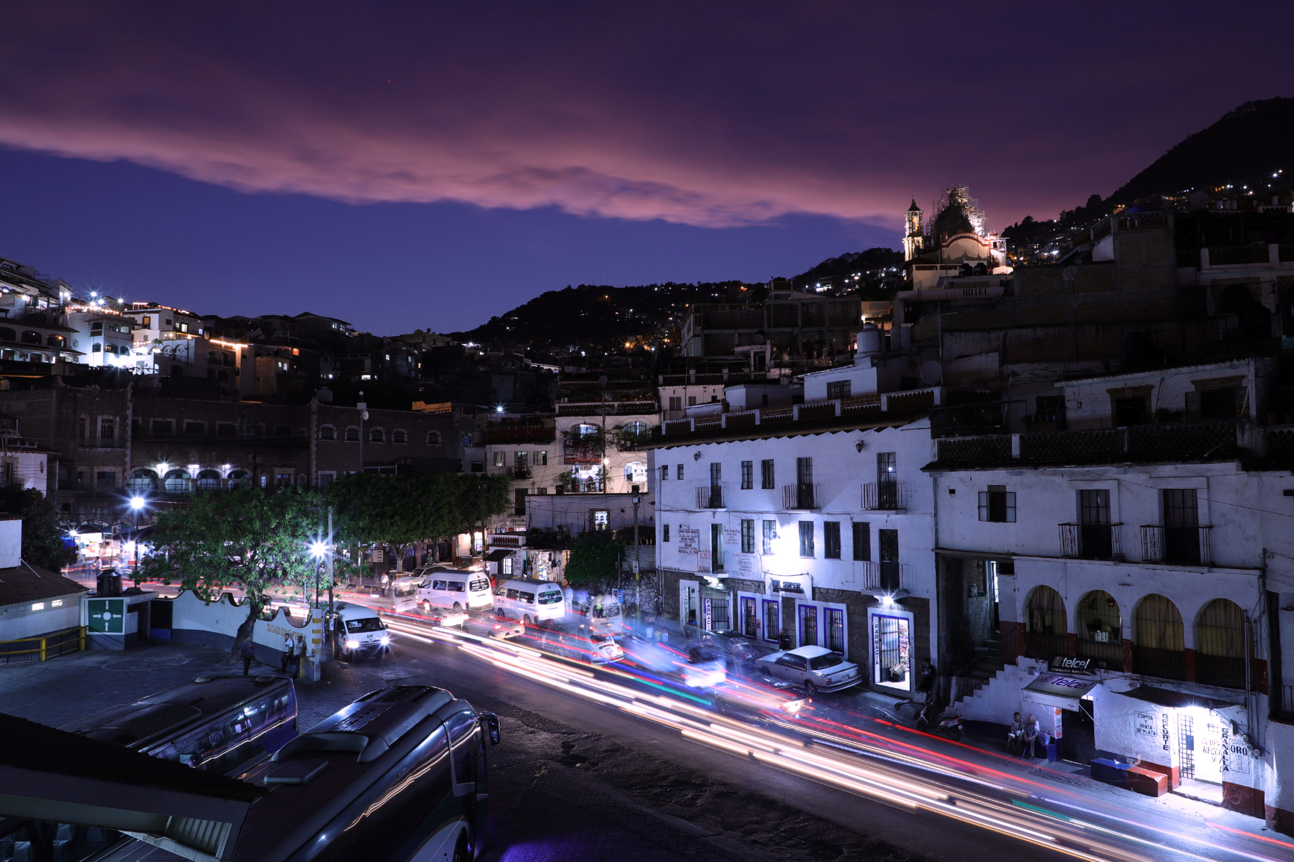 Magia al atardecer en Taxco de Alarcón Guerrero.