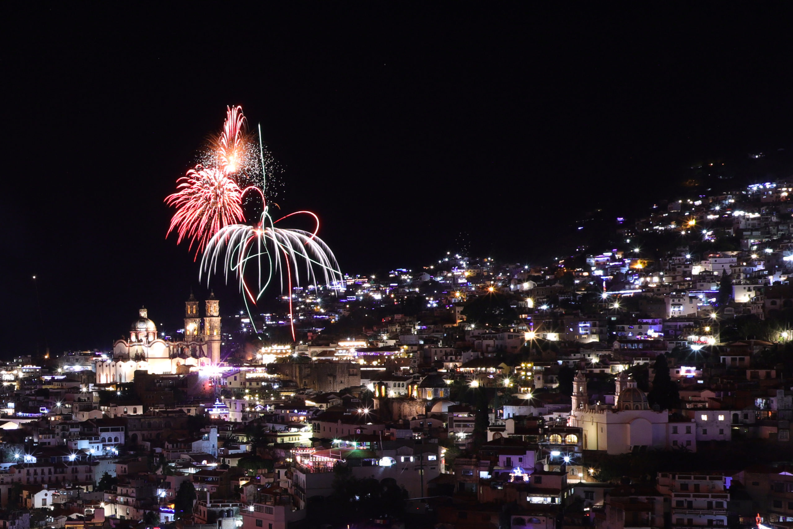 Festejo de Año Nuevo en Taxco de Alarcón Guerrero.